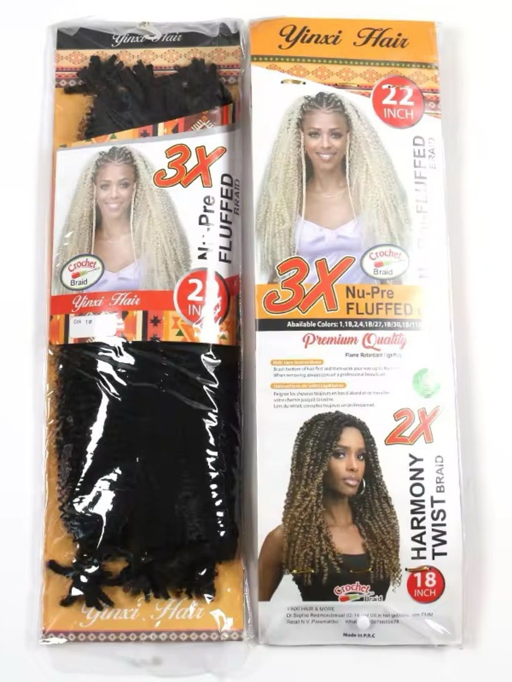 22" Nu-Pre Fluffed Crochet Braid — Blonde